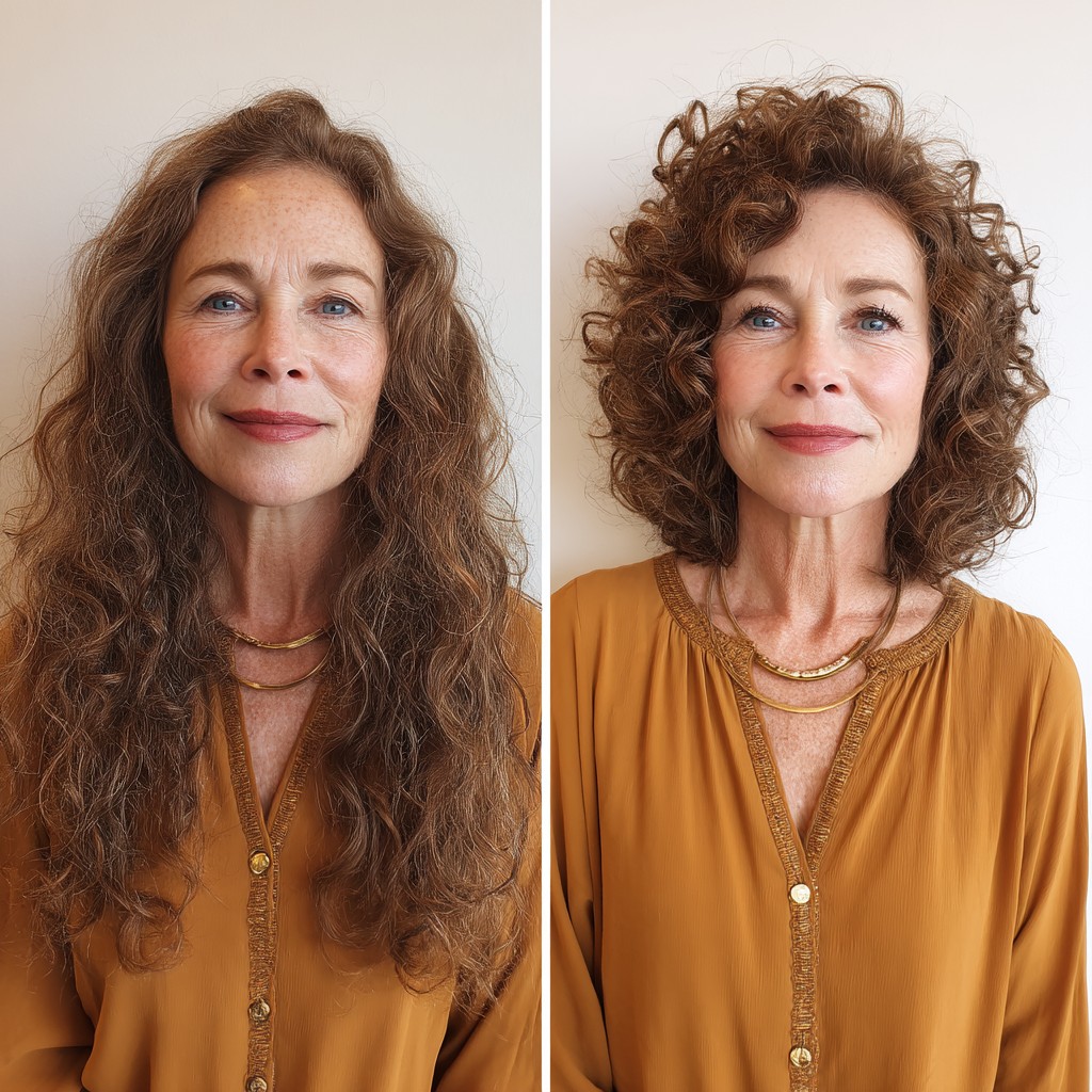 Stylish Curly Bob with Defined Volume