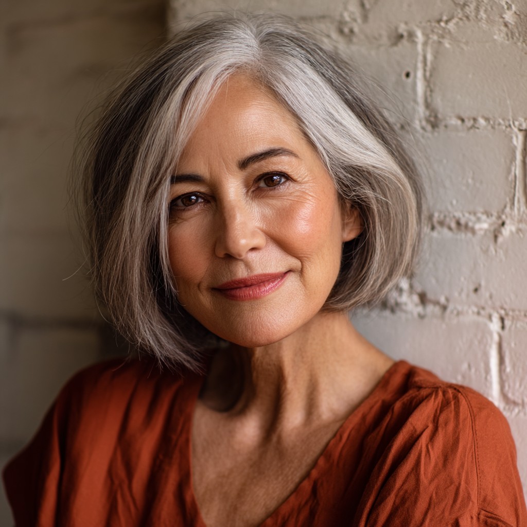 Stylish Softly Textured Bob with Subtle Highlights