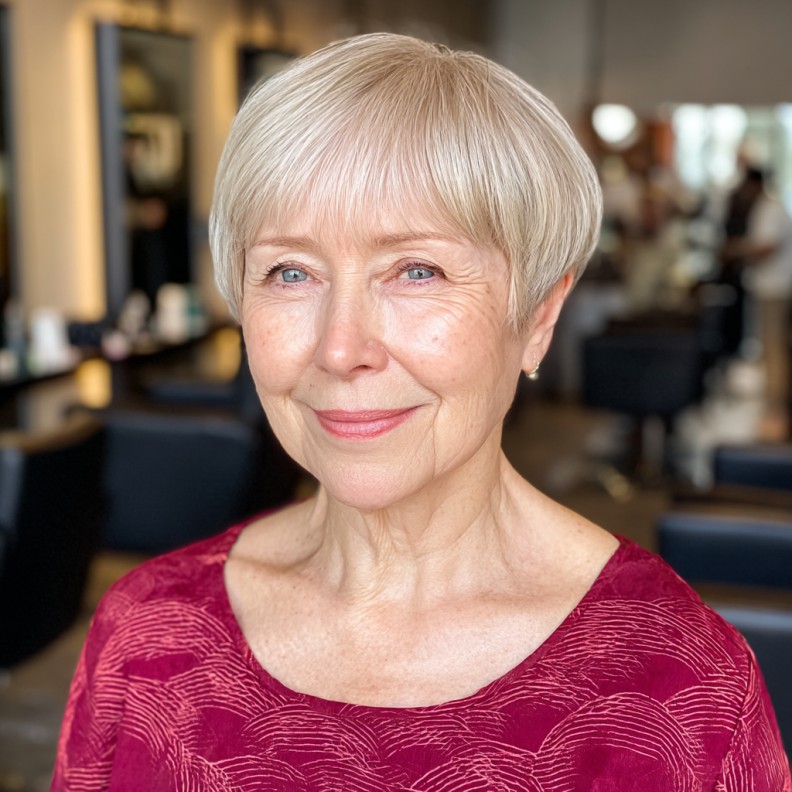 Stylish Textured Pixie Cut with Soft Bangs