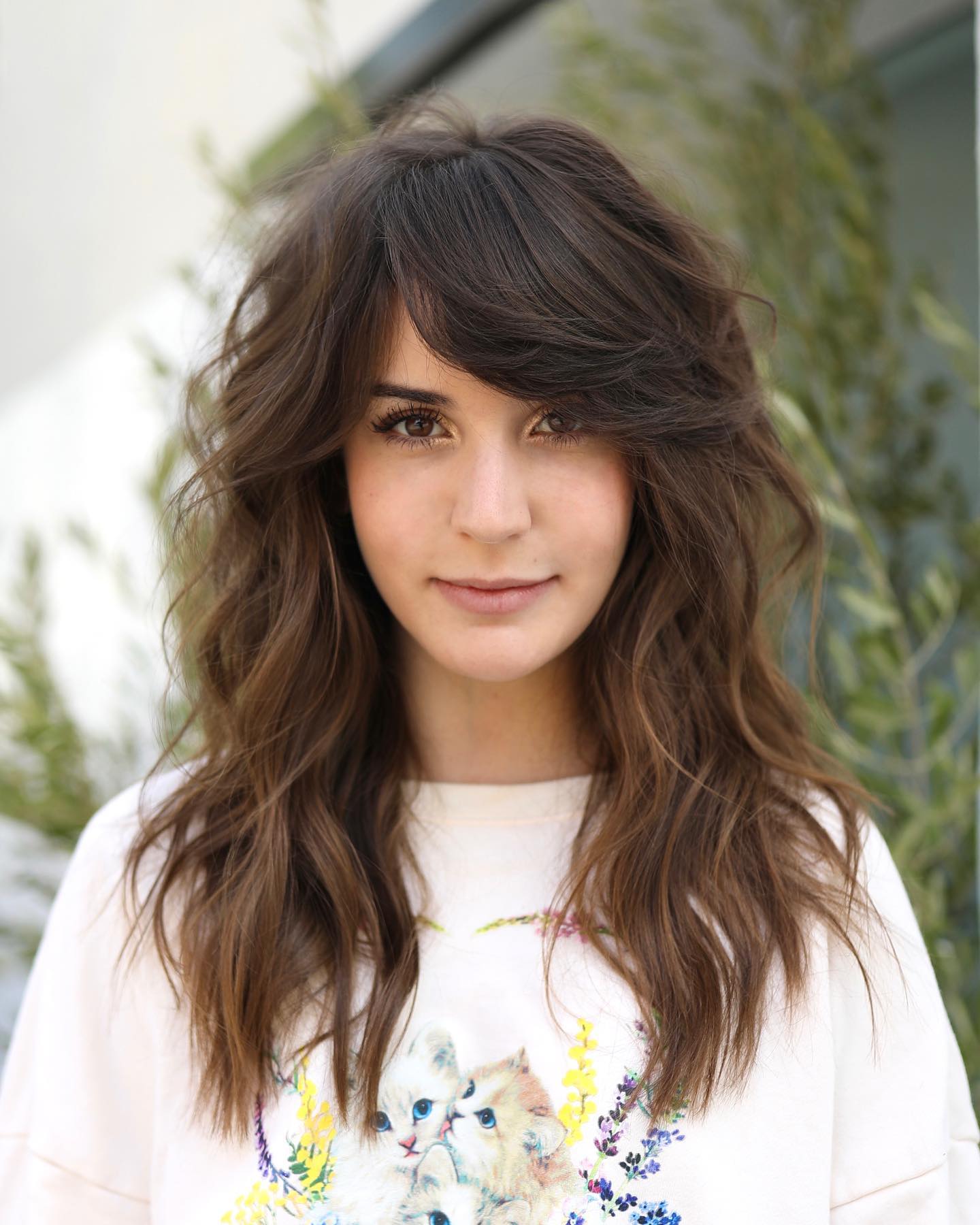 Textured Choppy Layered Cut with Soft Curtain Bangs