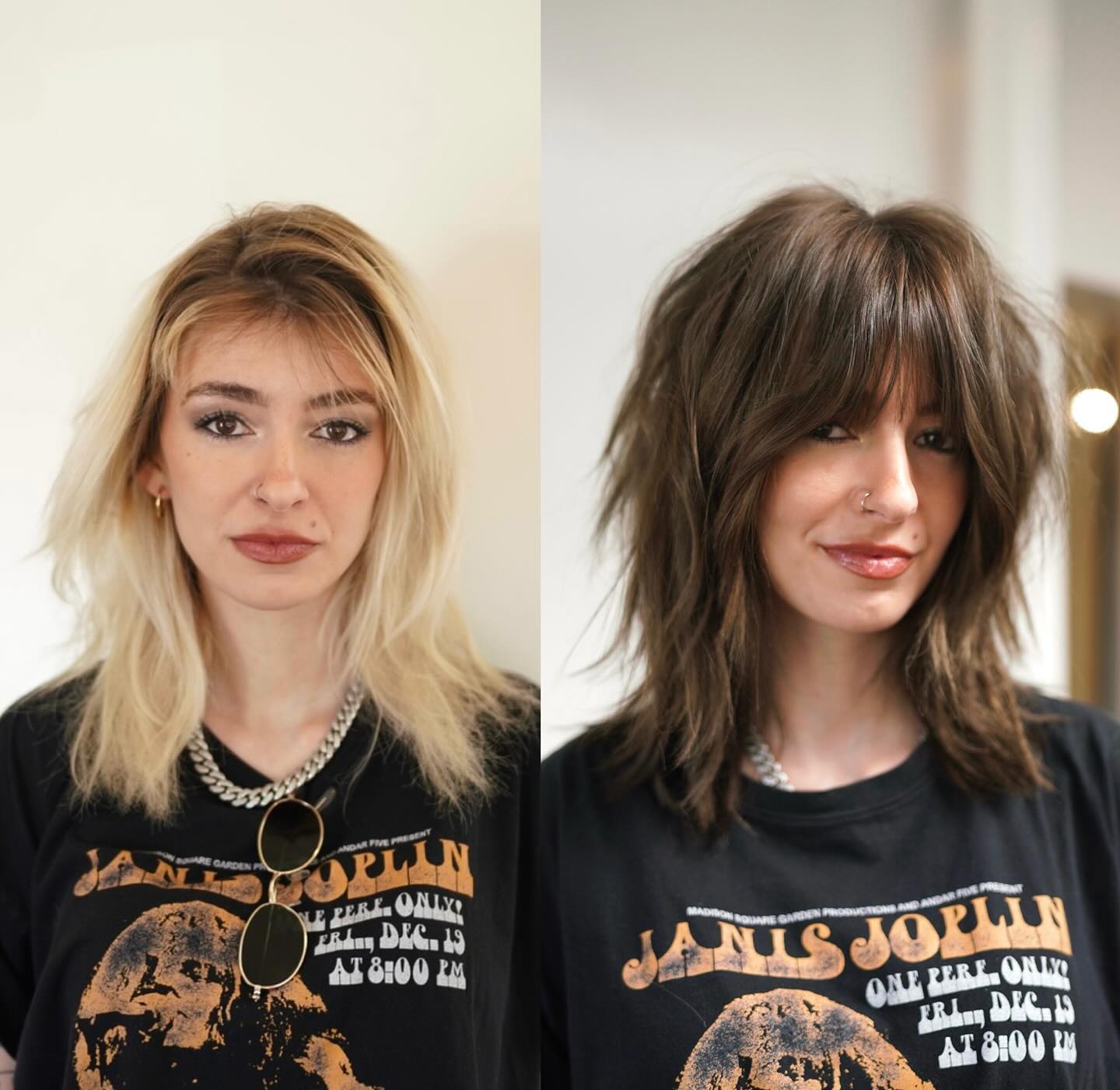 Textured Choppy Lob with Bold Bangs