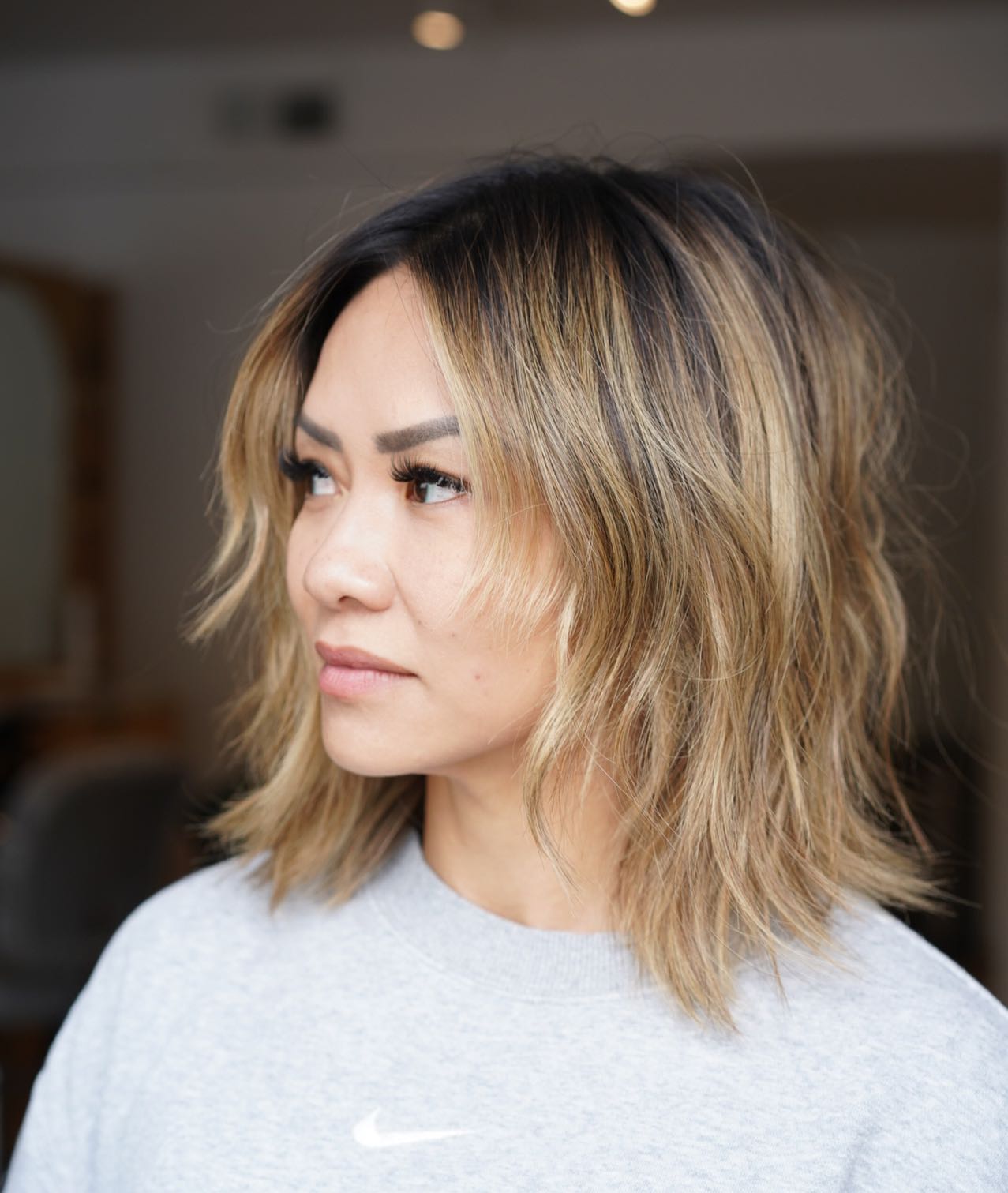 Textured Choppy Waves with Subtle Balayage