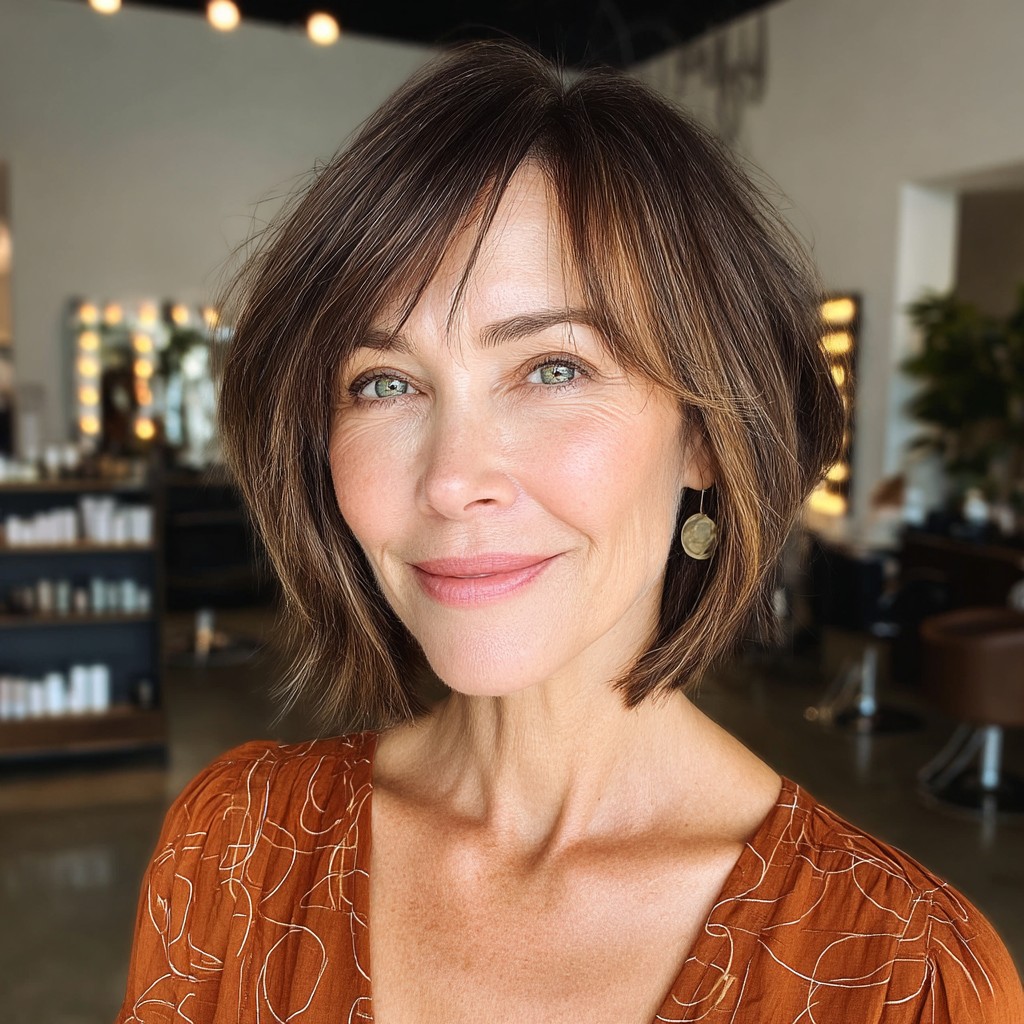 Textured Cropped Bob with Face-Framing Layers