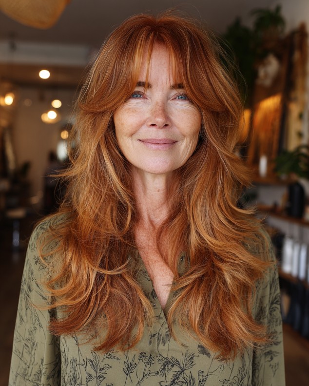 Textured Layered Copper Waves