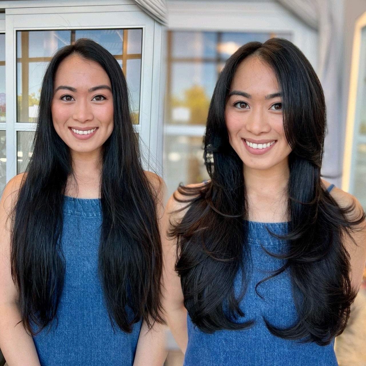 Textured Long Layered Cut with Soft Face-Framing Layers