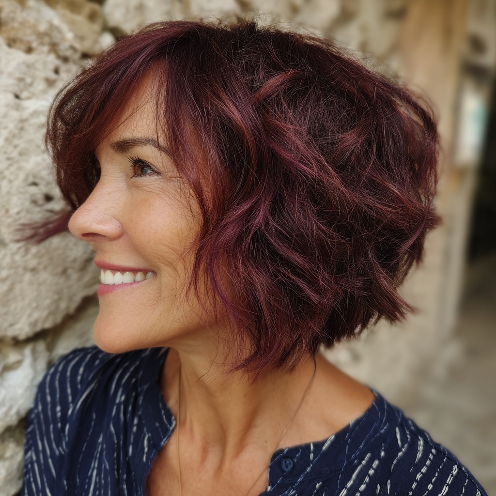 Textured Plum Bob with Soft Waves