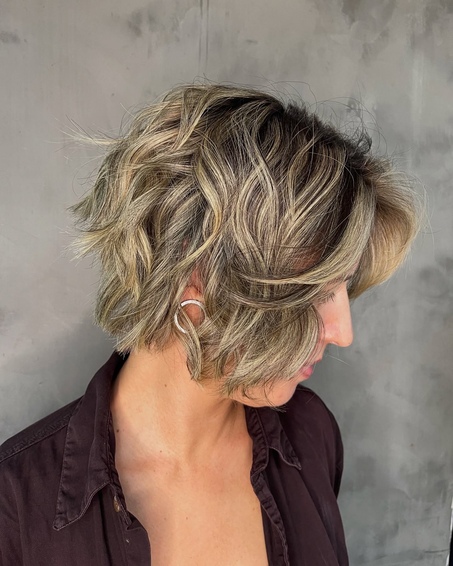 Textured Short Shag with Beachy Waves