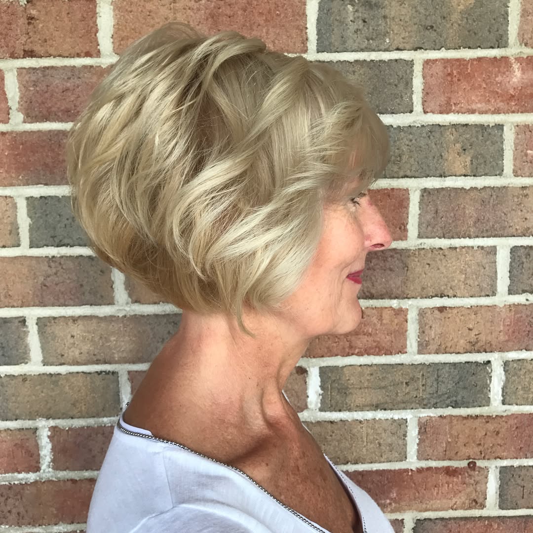 Textured Soft Blonde Bob with Volume