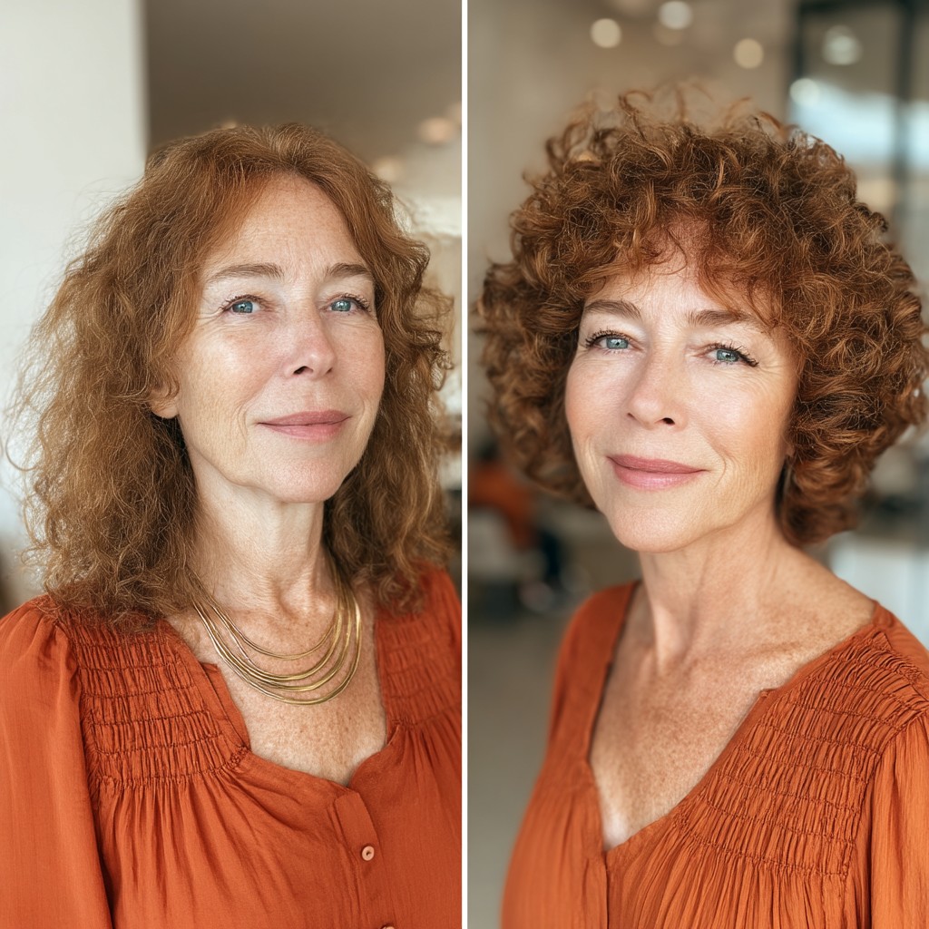 Vibrant Curly Bob with Lively Texture