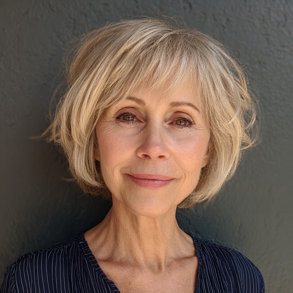 Chic Feathered Bob with Soft Layers