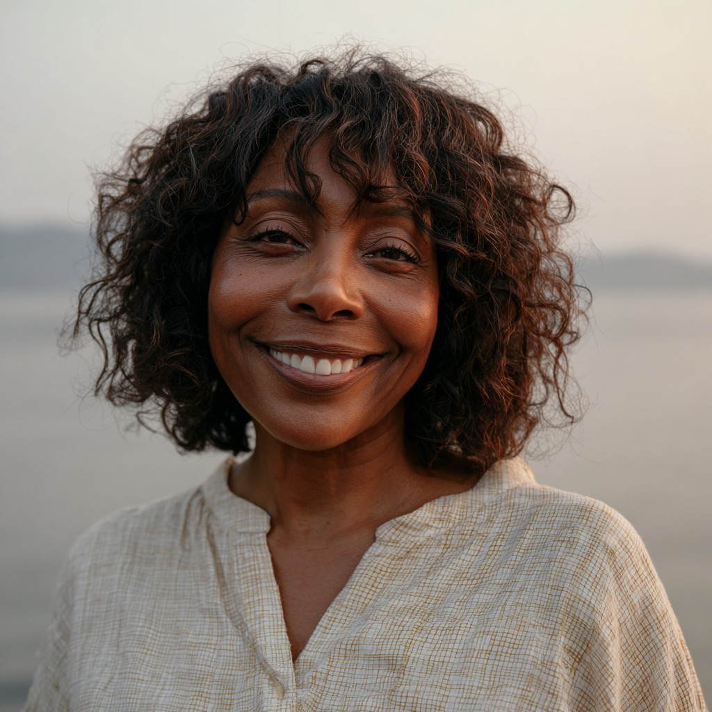 Chic Curly Shoulder-Length Cut with Soft Layers