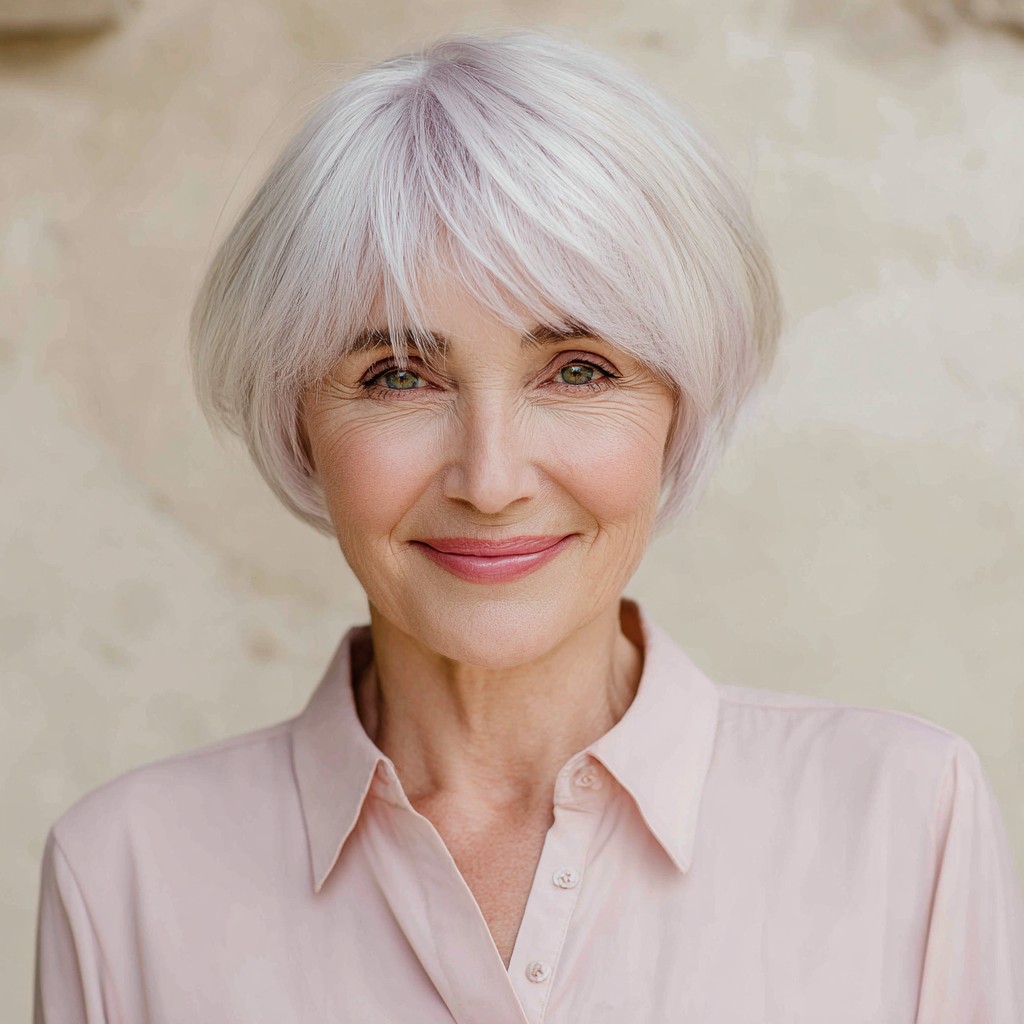 Chic Feathered Bob with Soft Layers