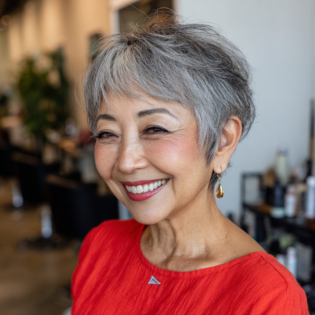 Chic Feathered Pixie with Subtle Texture