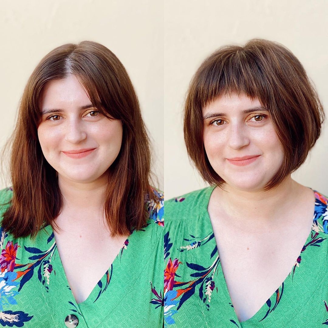 Chic Textured Bob with Playful Bangs