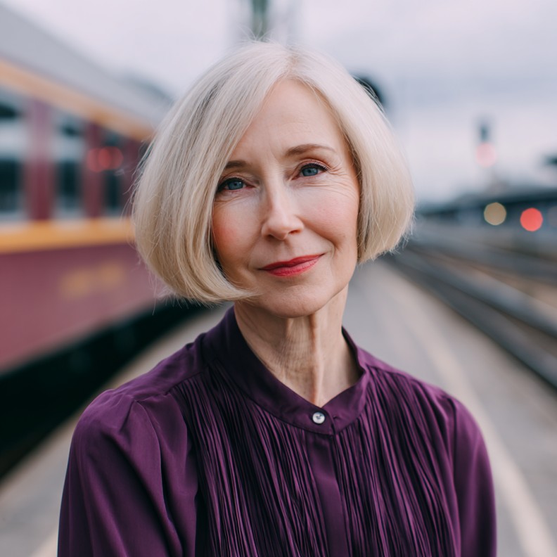 Classic Blunt One-Length Bob with Subtle Volume