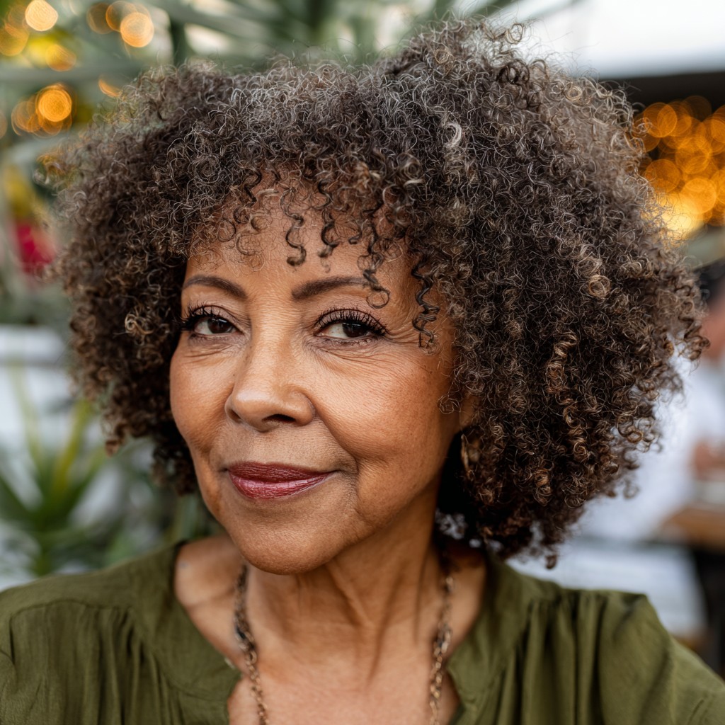 Defined Natural Curls with Lush Volume
