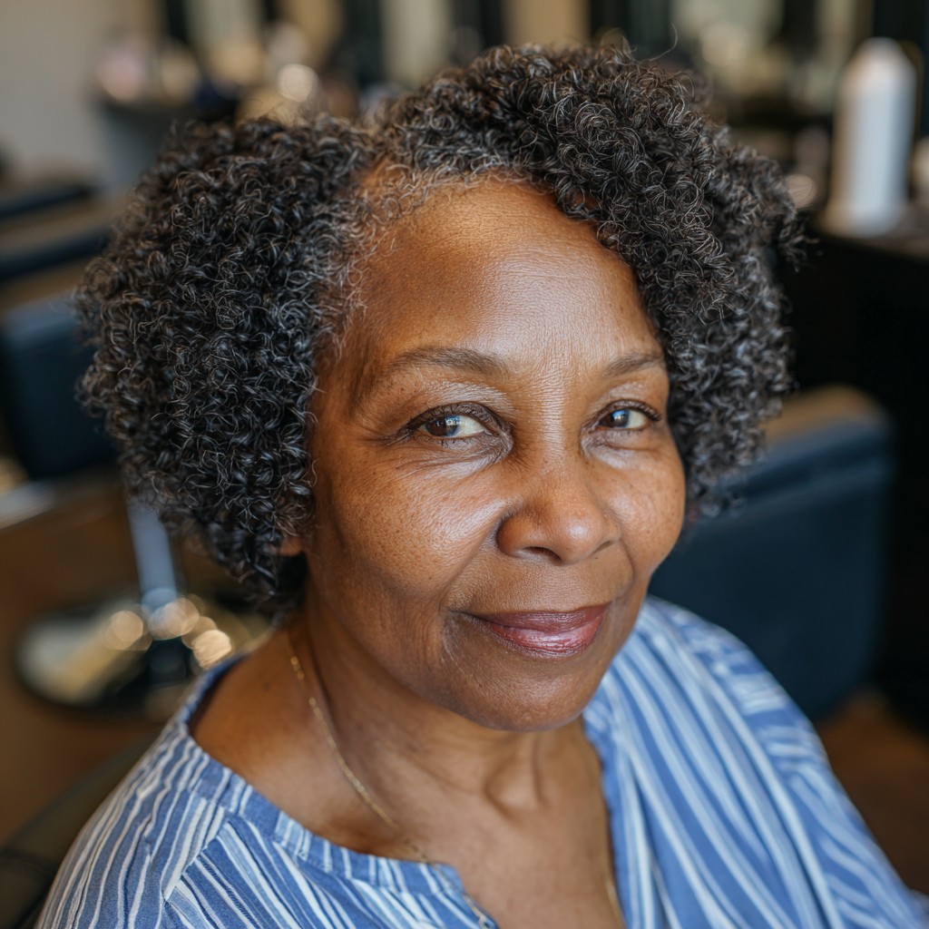 Defined Short Curly Cut with Soft Volume