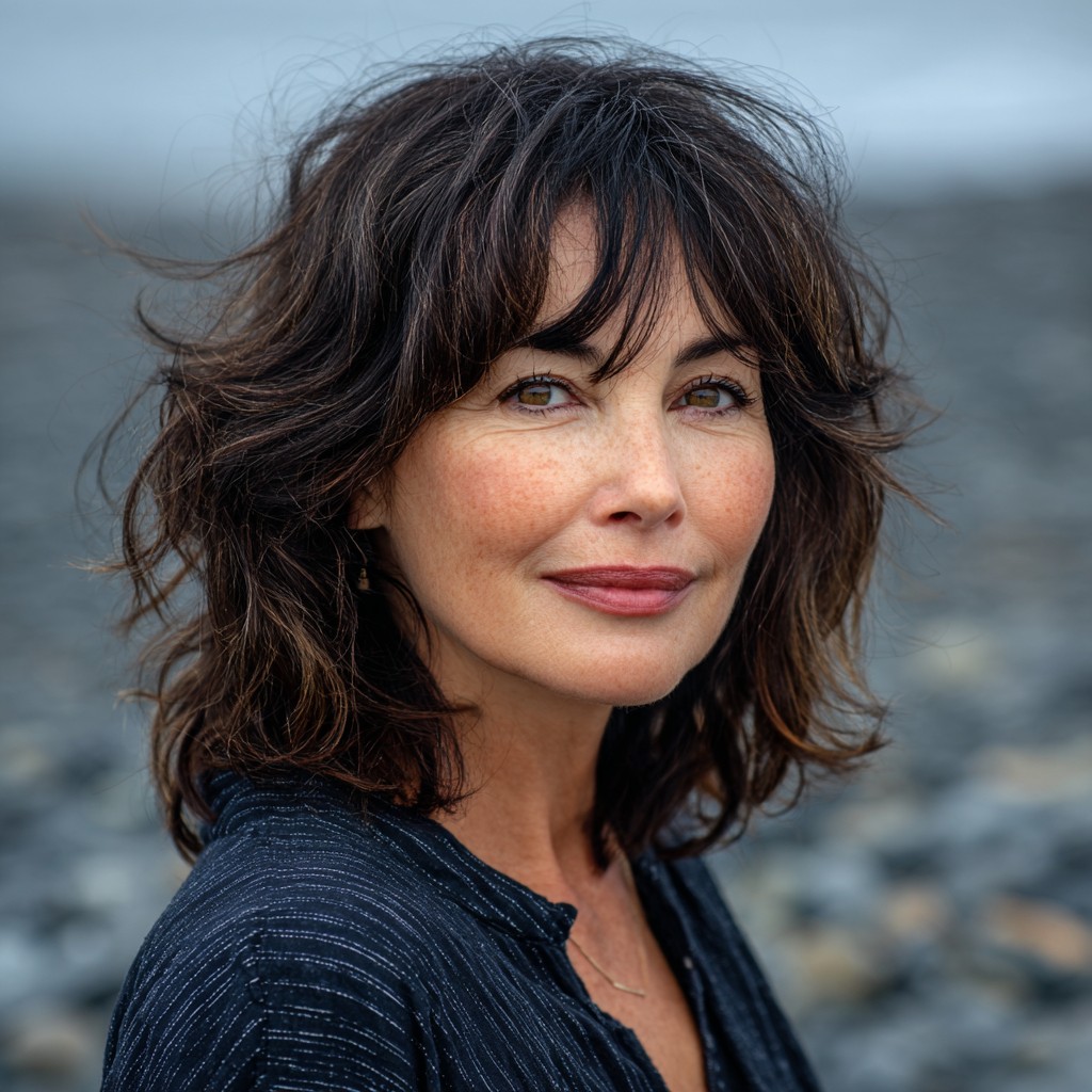 Effortless Textured Shag with Face-Framing Layers