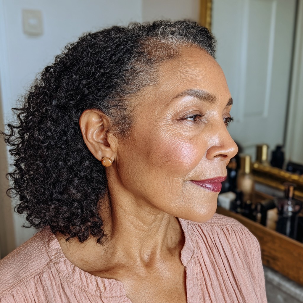 Elegant Curly Shoulder-Length Cut with Defined Texture