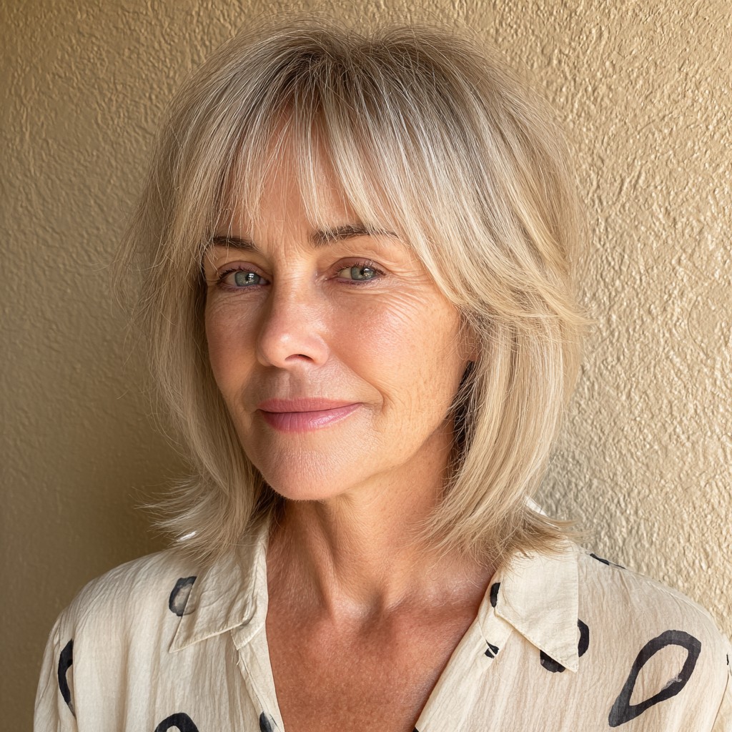 Light Feathered Bangs with Soft Layers