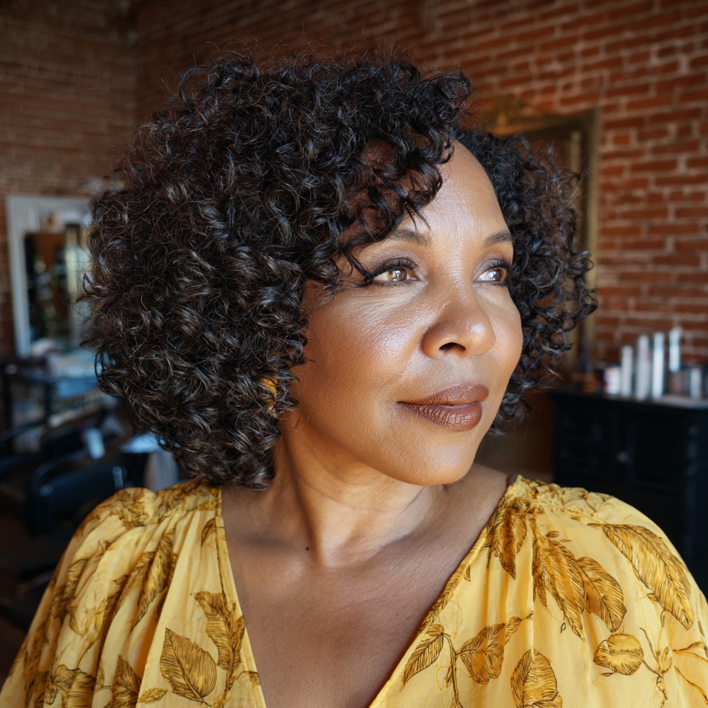 Lush Curly Bob with Soft Volume