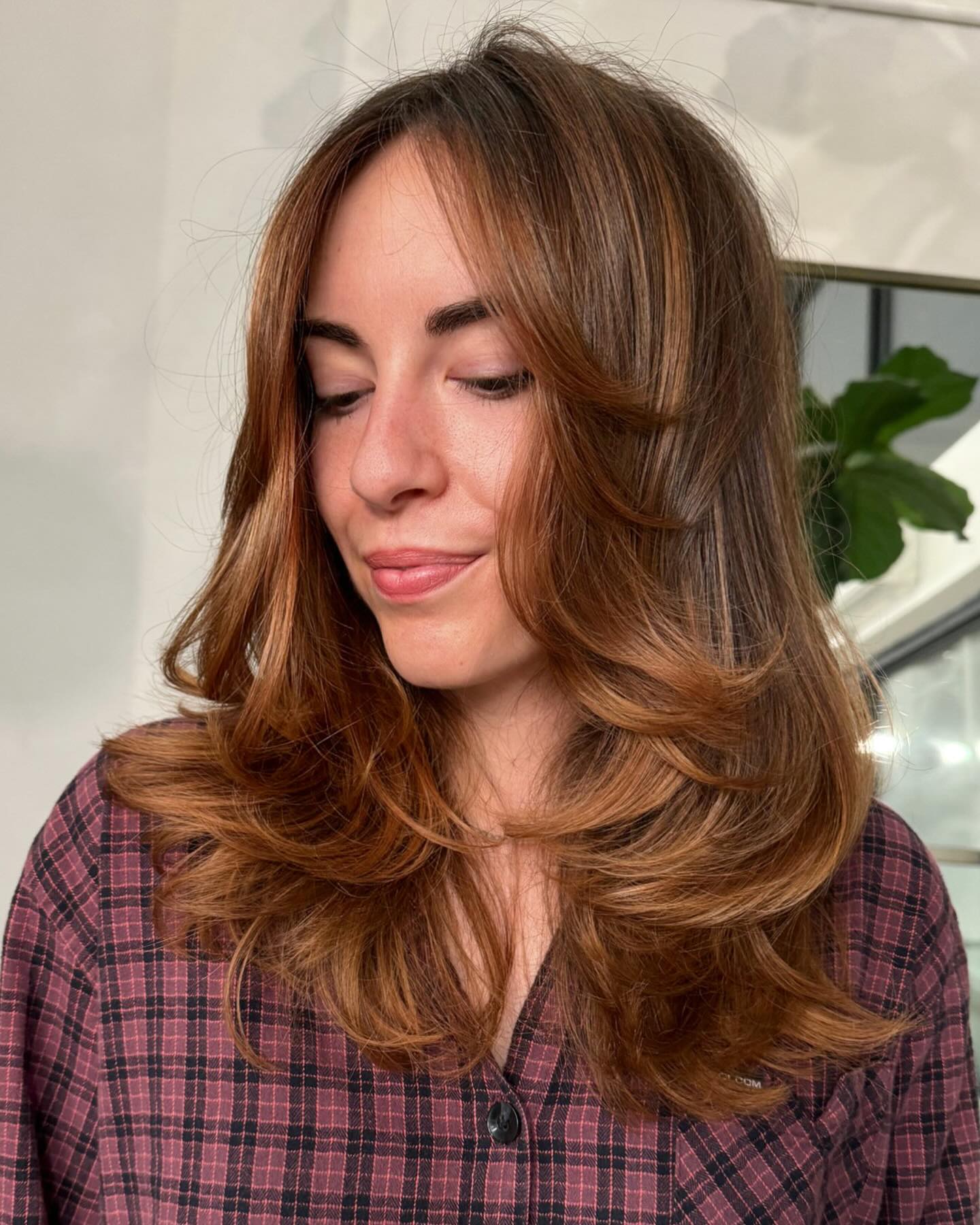 Radiant Feathered Bangs with Lush Layers
