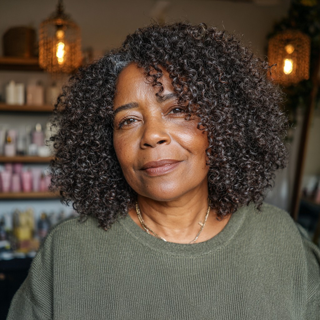 Soft Textured Curly Cut with Defined Layers