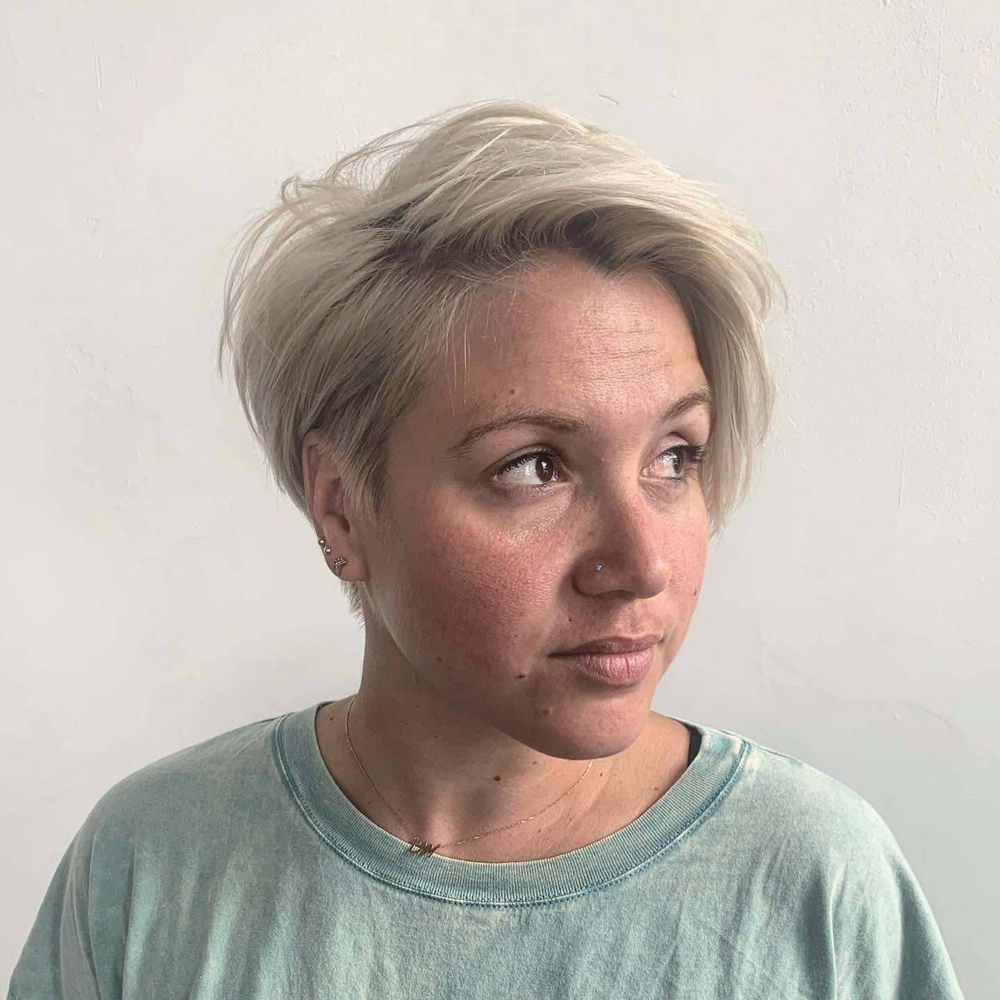 Soft Textured Long Pixie with Side Volume