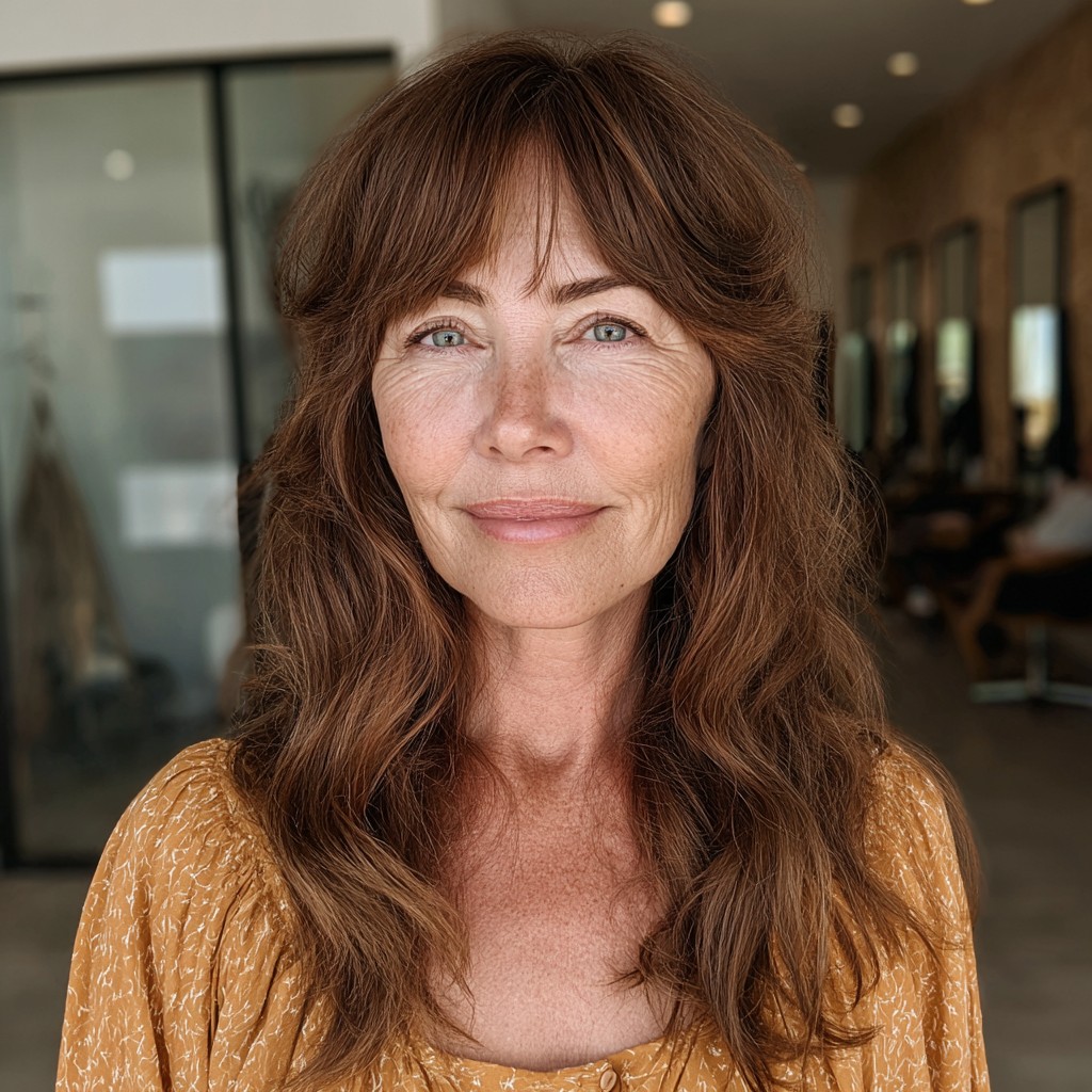 Softly Layered Undone Shag with Flattering Bangs