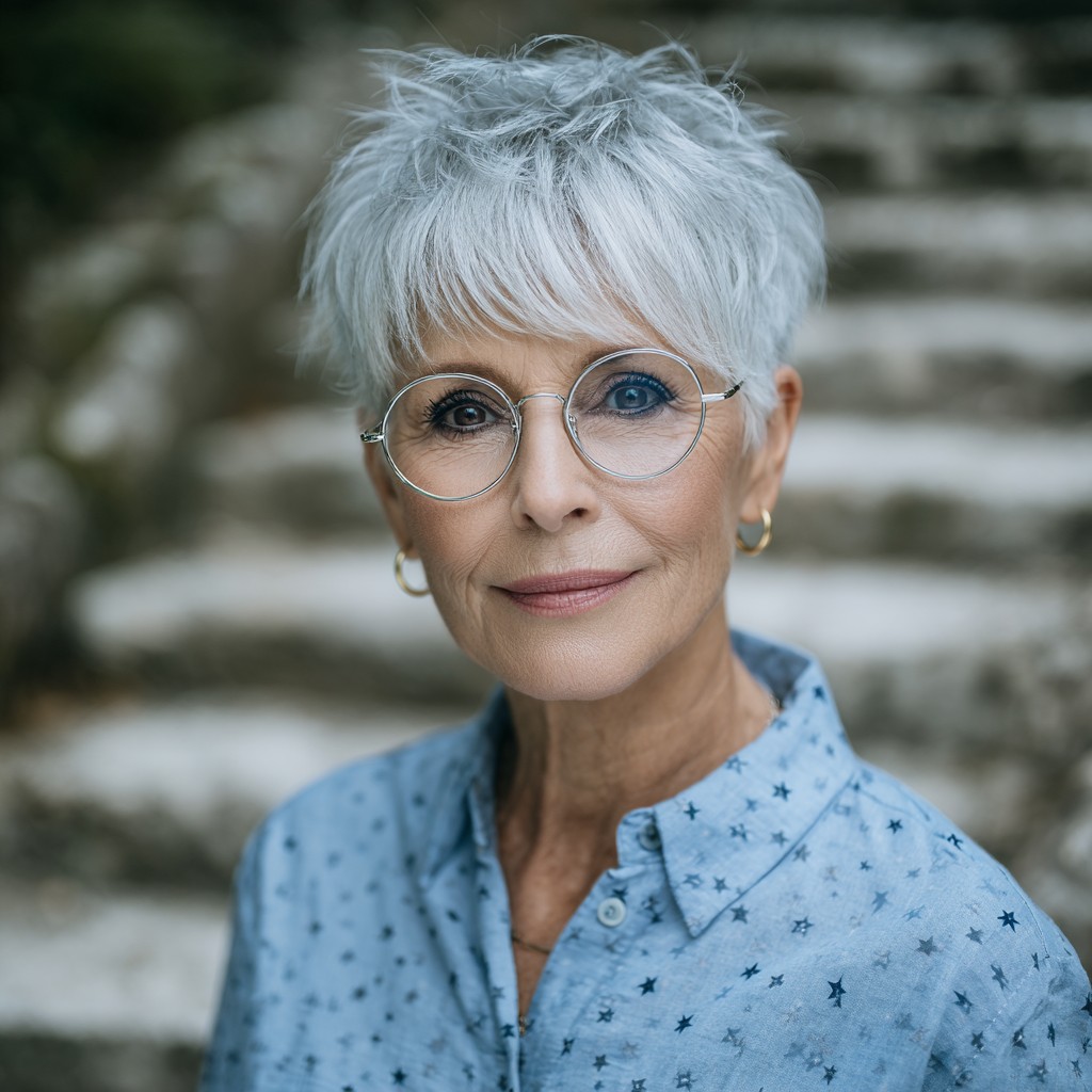 Textured Feathered Pixie Cut with Soft Bangs