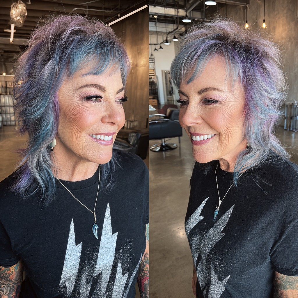 Textured Shag with Soft Pastel Highlights