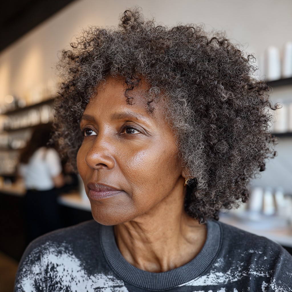 Textured Short Curly Crop with Defined Volume