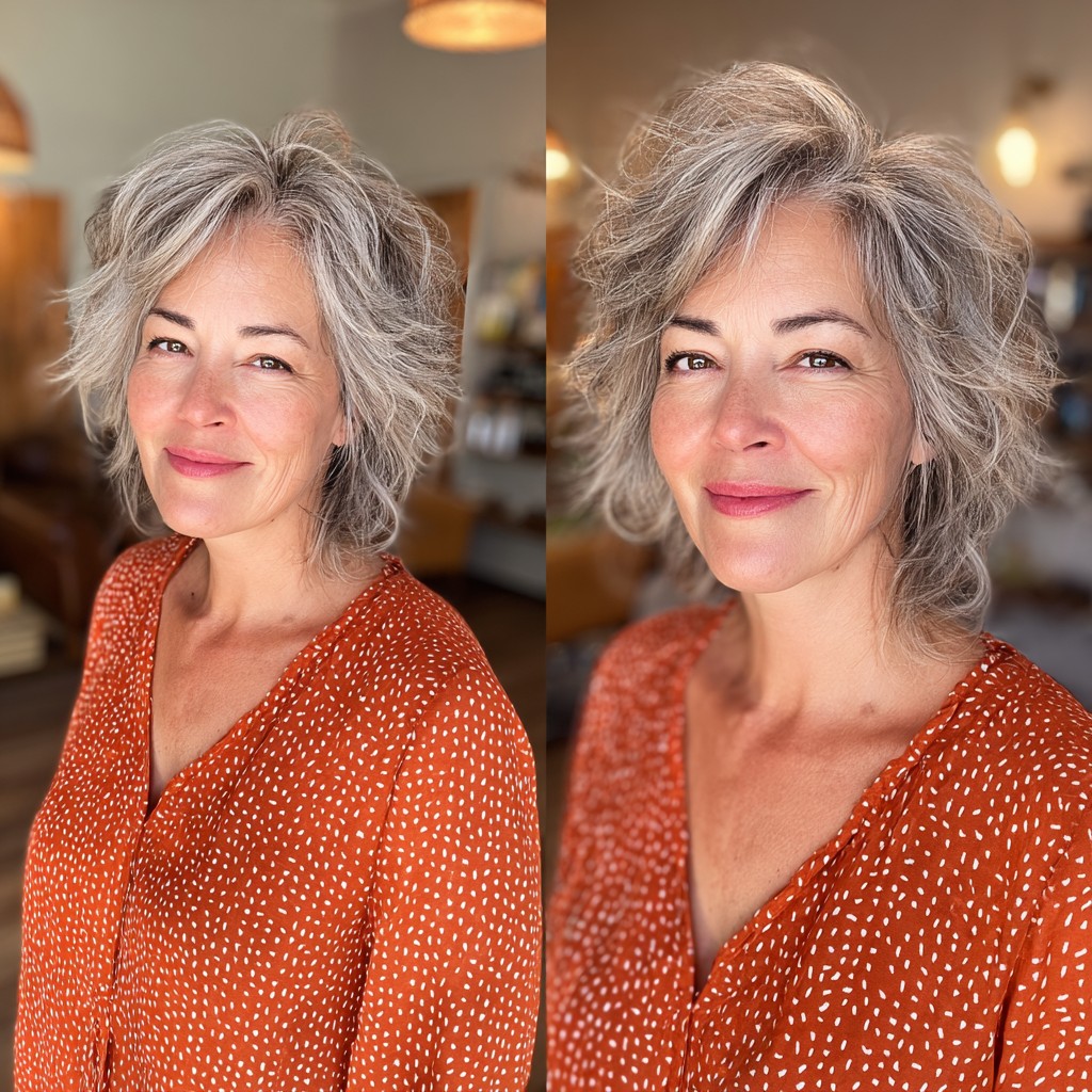 Textured Shoulder-Length Cut with Lively Waves
