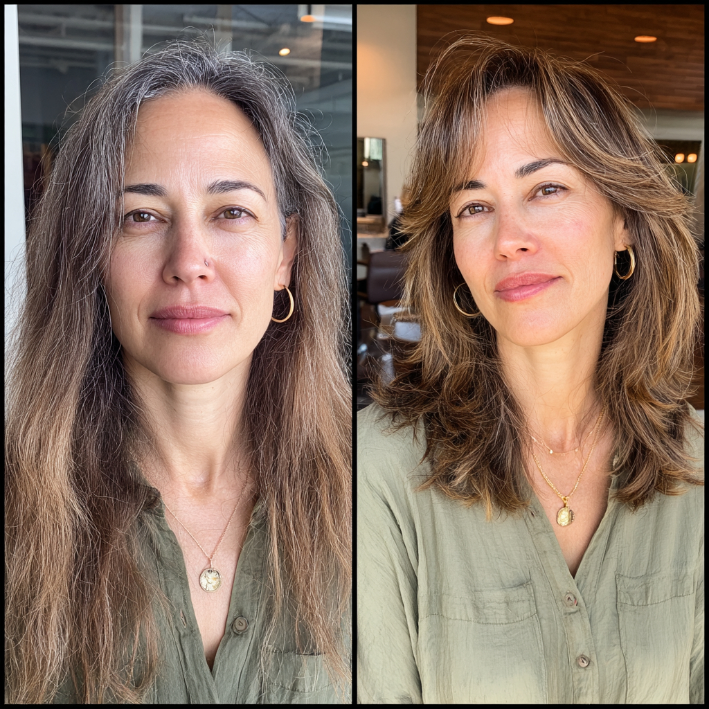 Textured Undone Shag with Soft Layers and Face-Framing Highlights