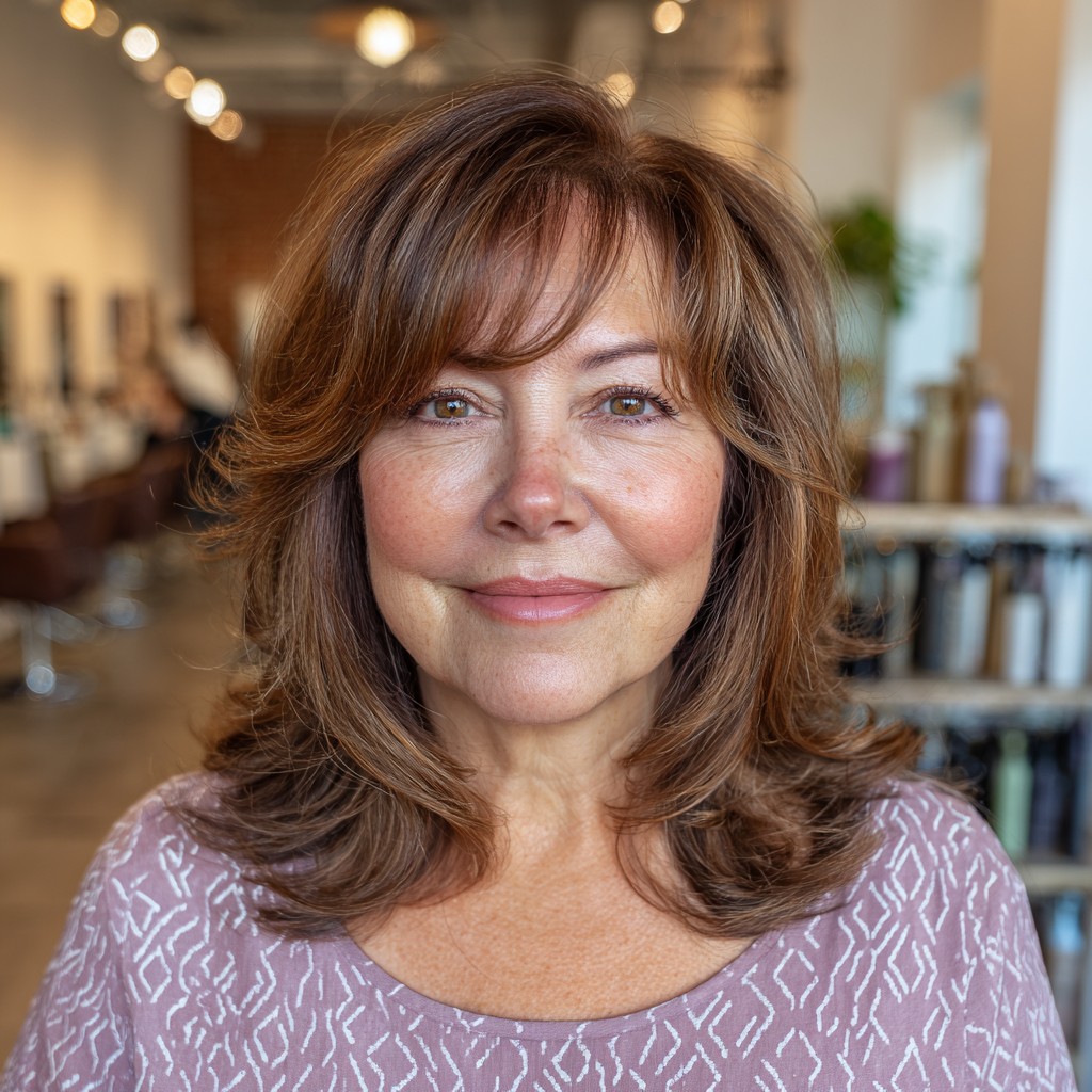 Textured Warm Brown Feathered Layers with Subtle Highlights