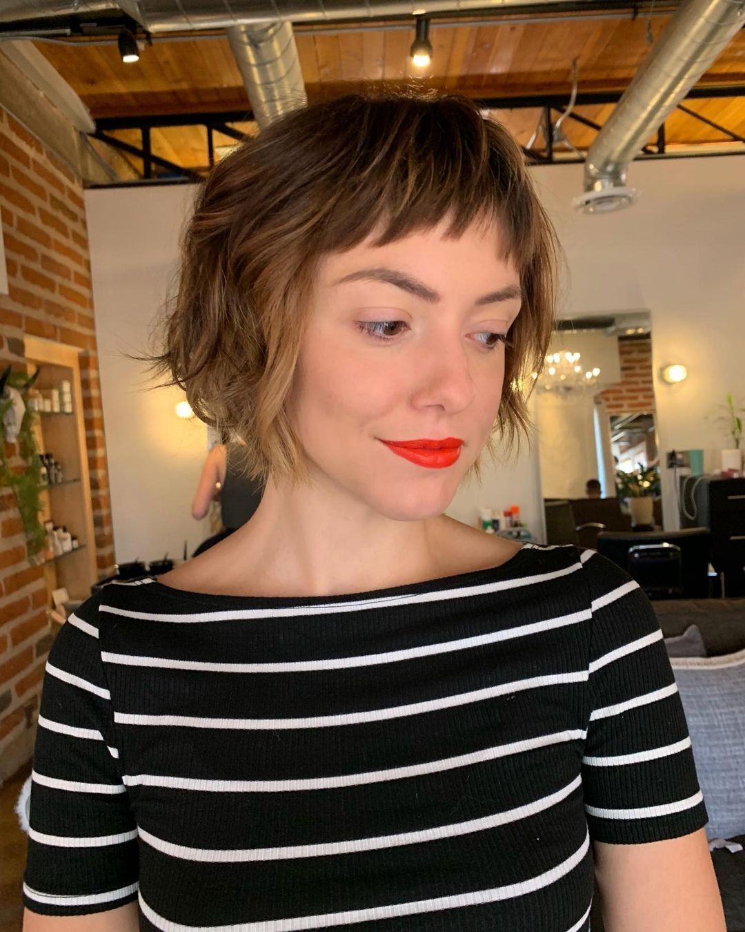 Trendy Textured Choppy Cut with Bold Bangs