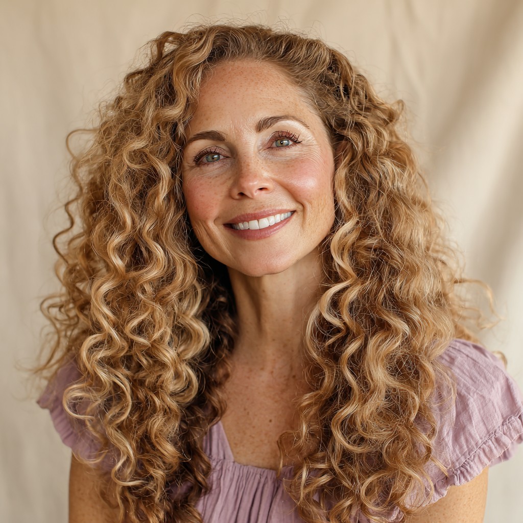 Voluminous Long Layered Curls with Defined Texture