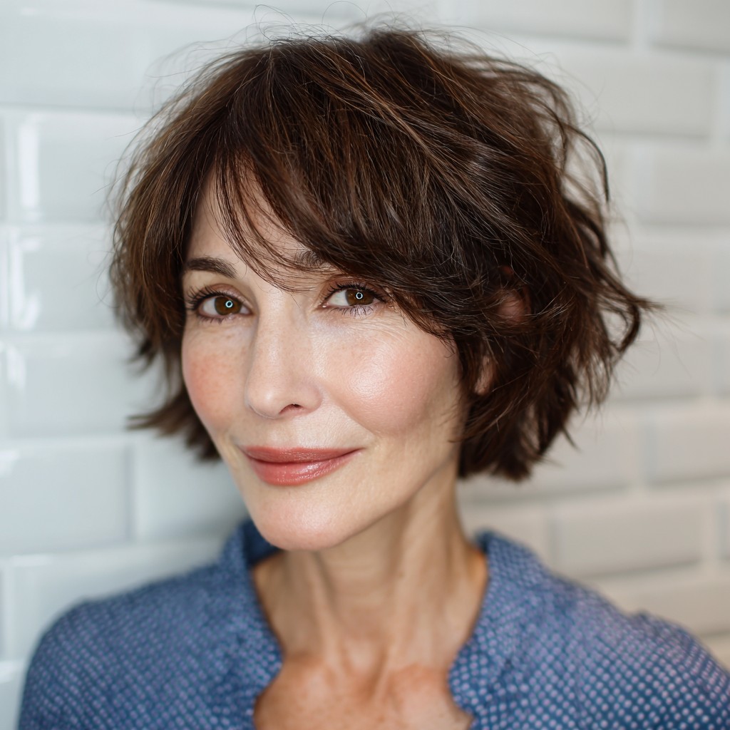 Chic Textured Bob with Soft Waves