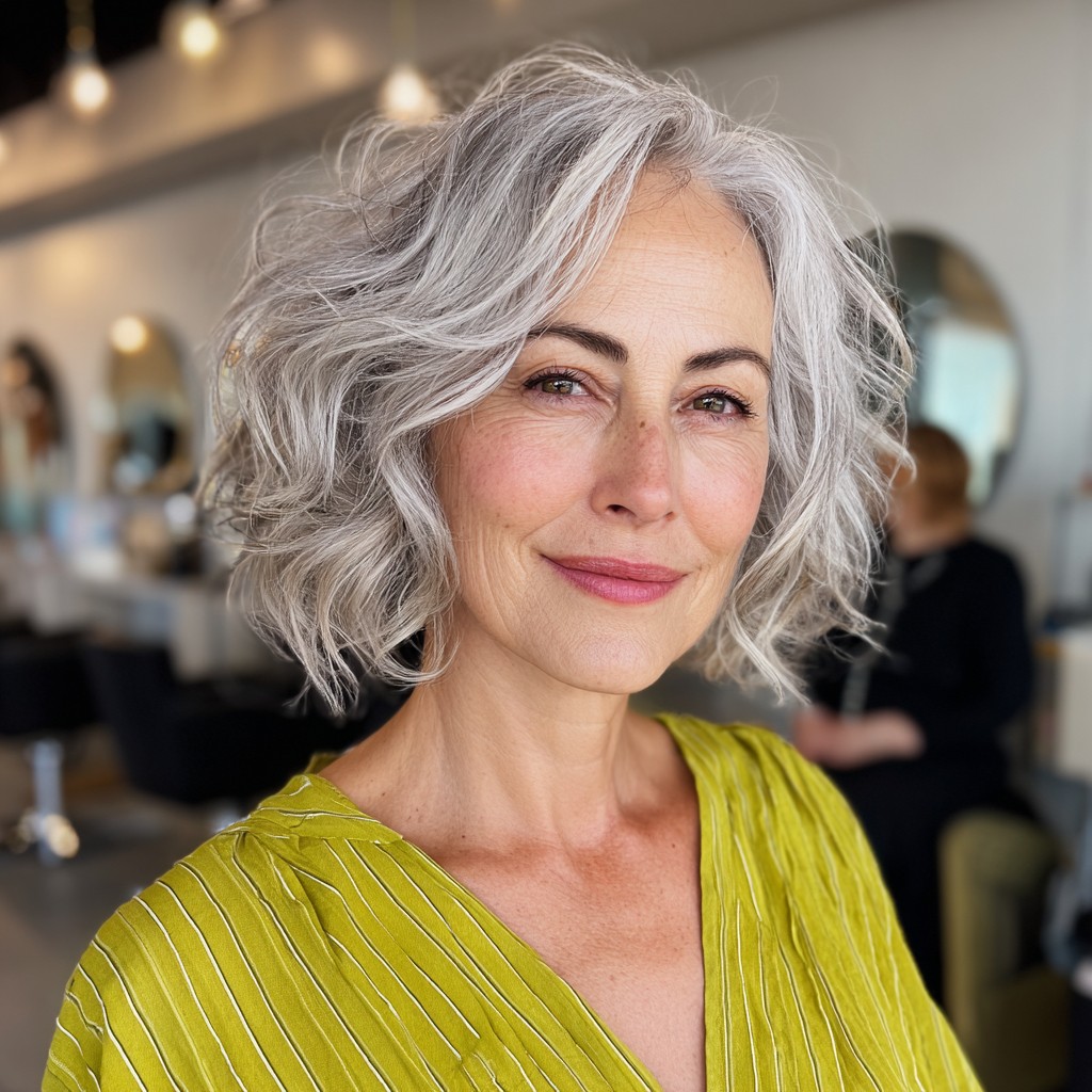 Chic Textured Bob with Soft Waves