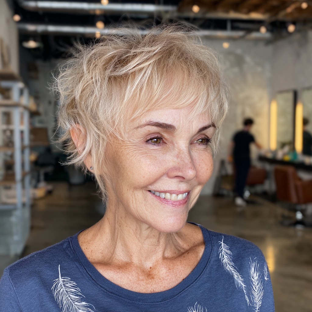 Chic Textured Pixie Cut with Light Layers