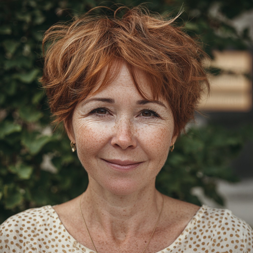 Choppy Textured Pixie Cut with Soft Highlights