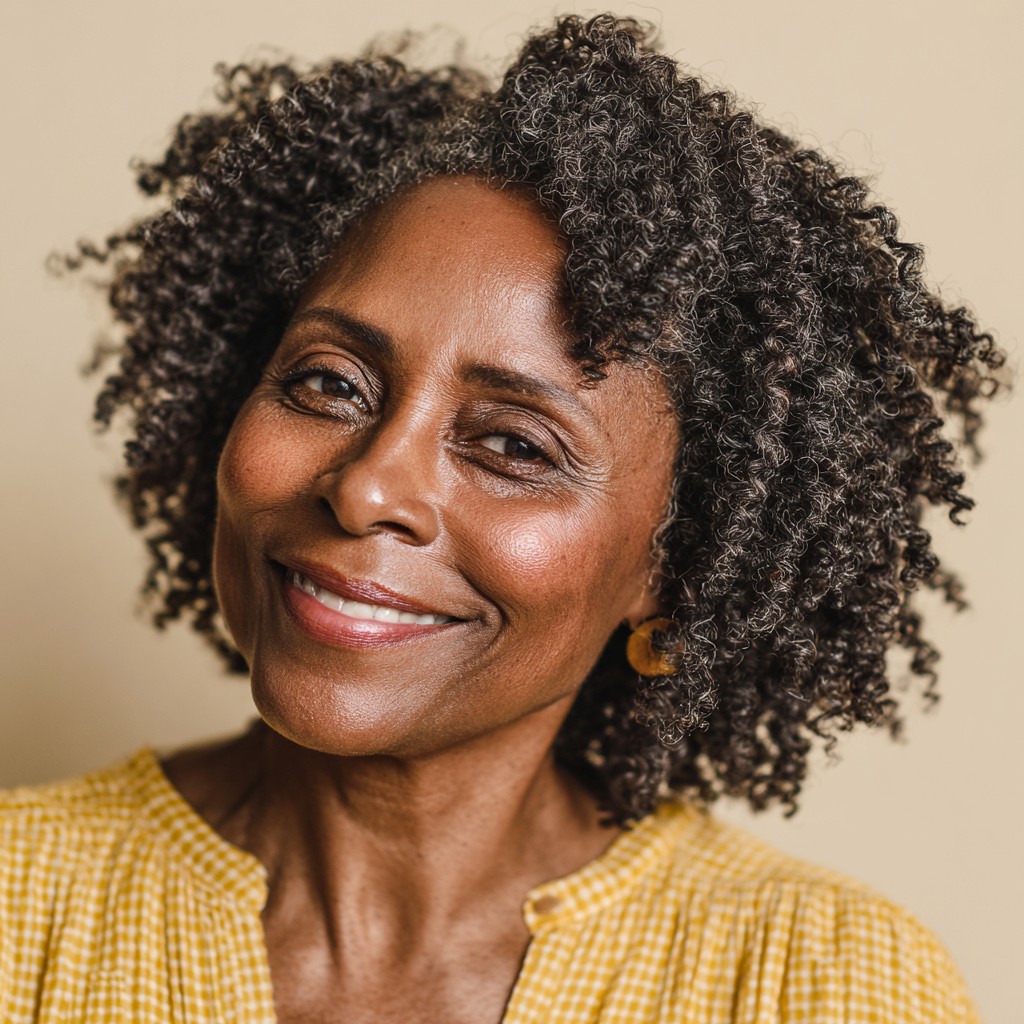 Defined Natural Curls with Soft Volume