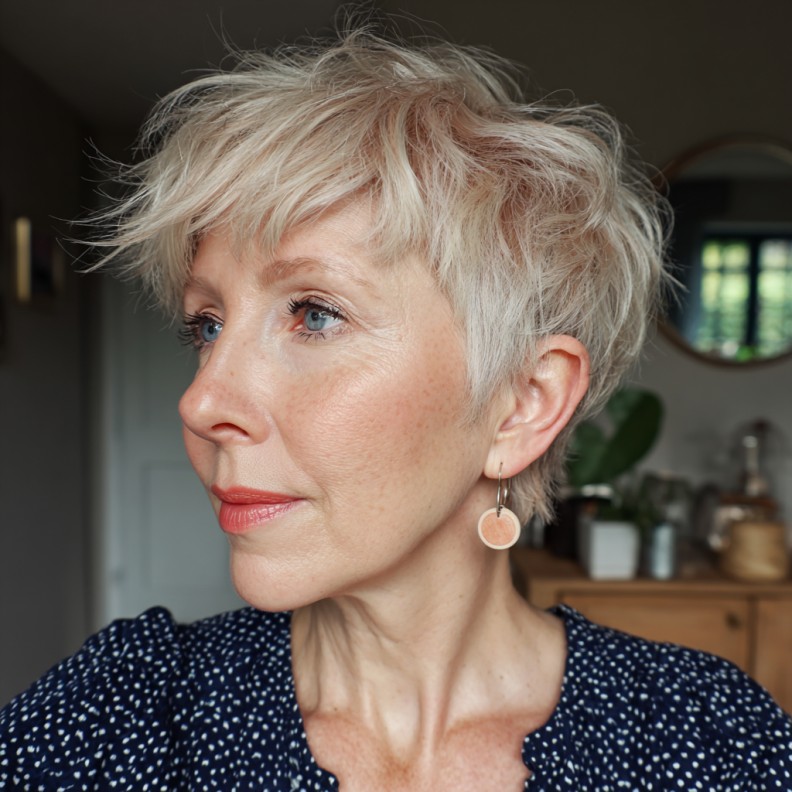Effortlessly Tousled Textured Pixie Cut