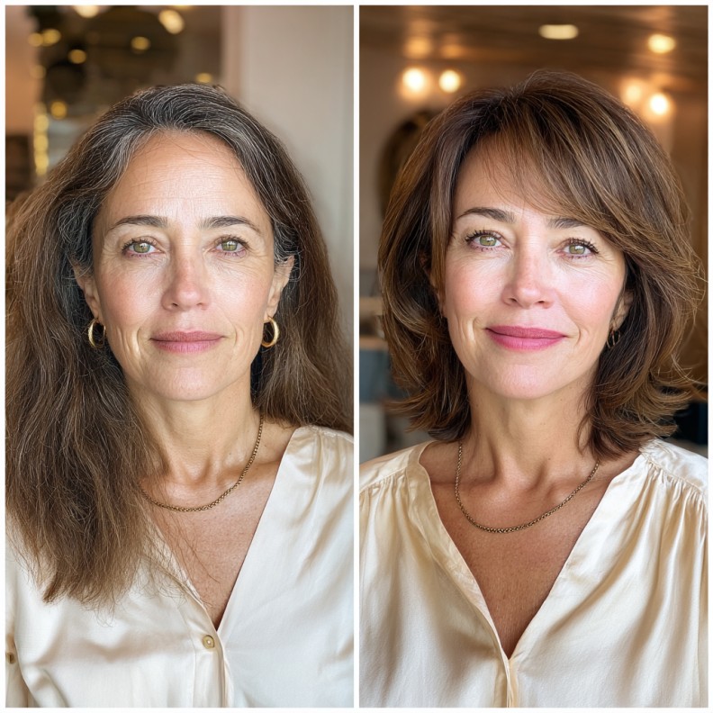 Layered Wispy Bangs with Natural Movement