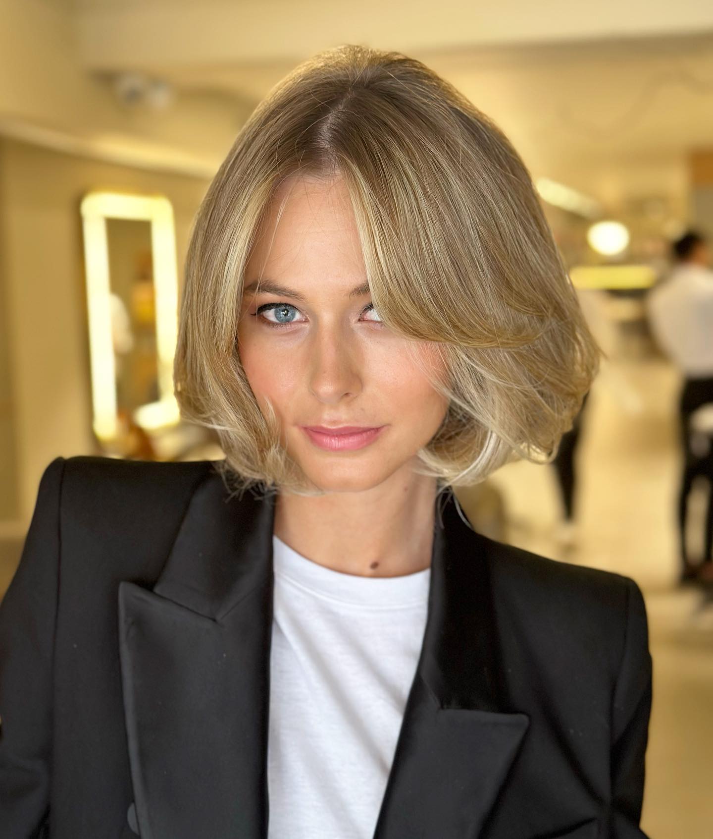 Modern Blunt Rounded Bob with Soft Face-Framing Layers