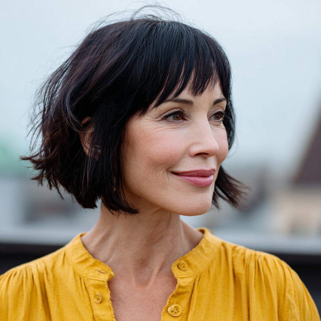 Modern Choppy Cut with Wispy Bangs