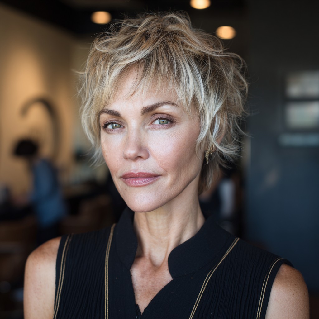 Modern Textured Pixie with Soft Layers