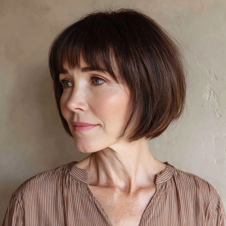 Modern Wispy Bob with Soft Bangs