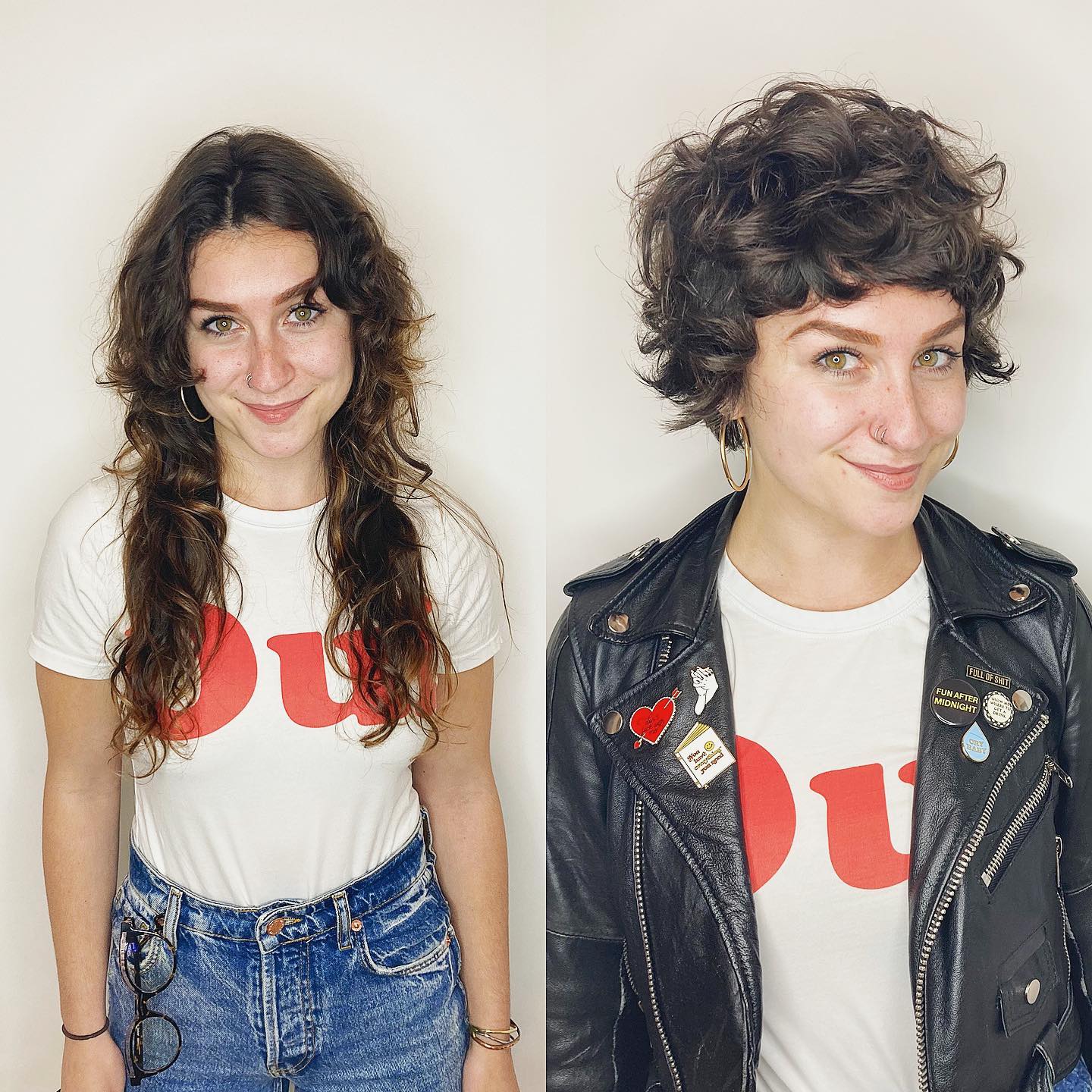 Playful Textured Curly Bob with Soft Tapered Ends