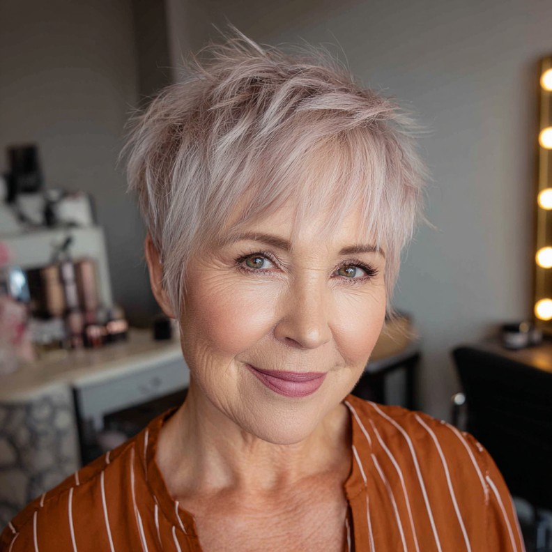 Playful Textured Pixie with Soft Subtle Highlights